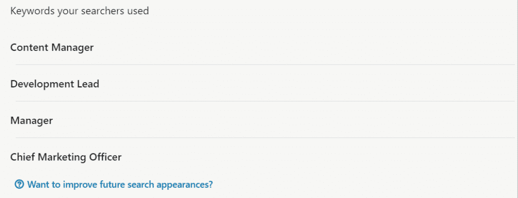WorkMonger Education Management Career Blog: LinkedIn Dashboard - Search Terms 